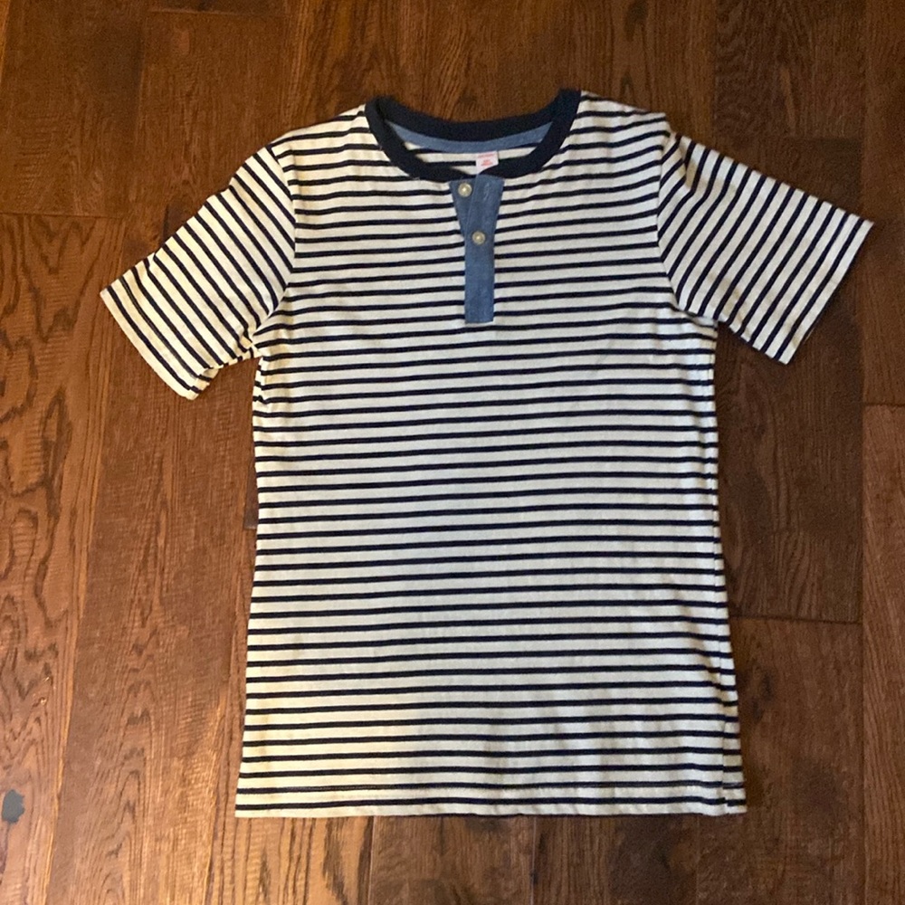 (5 for $25) Joe Fresh striped top with denim details